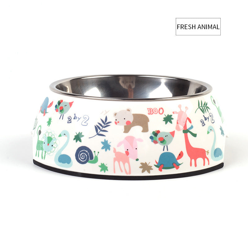 Stylish Pet Bowl with a Stainless Steel Inner Bowl