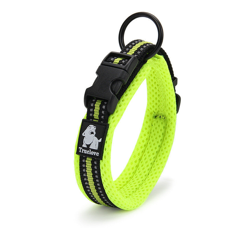Reflective Pet Nylon Breathable Mesh Collar - Adjustable for Cats & Dogs