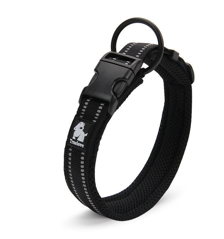 Reflective Pet Nylon Breathable Mesh Collar - Adjustable for Cats & Dogs