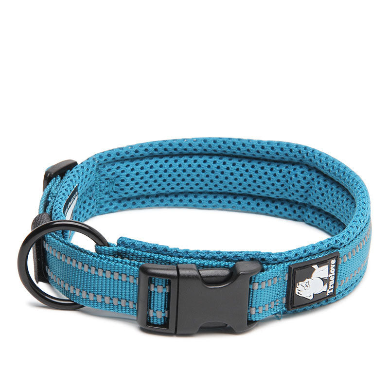 Reflective Pet Nylon Breathable Mesh Collar - Adjustable for Cats & Dogs
