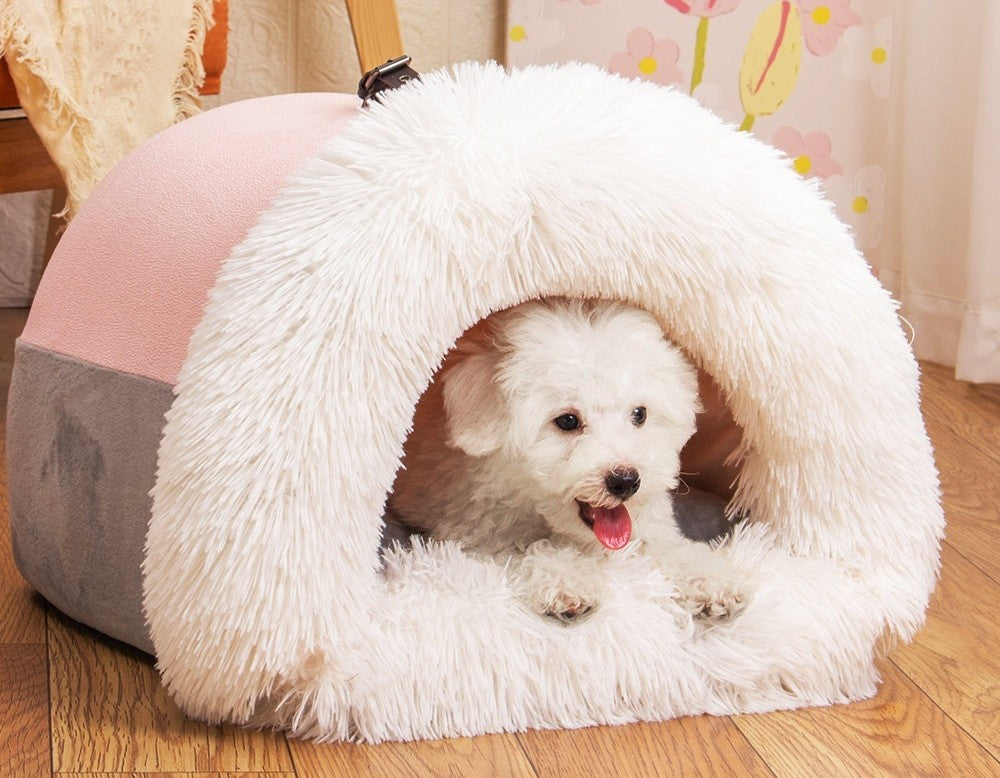 Ultimate Comfort - This cat or small dog house is made of soft materials and it semi-enclosed