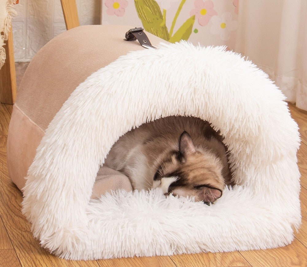 Ultimate Comfort - This cat or small dog house is made of soft materials and it semi-enclosed