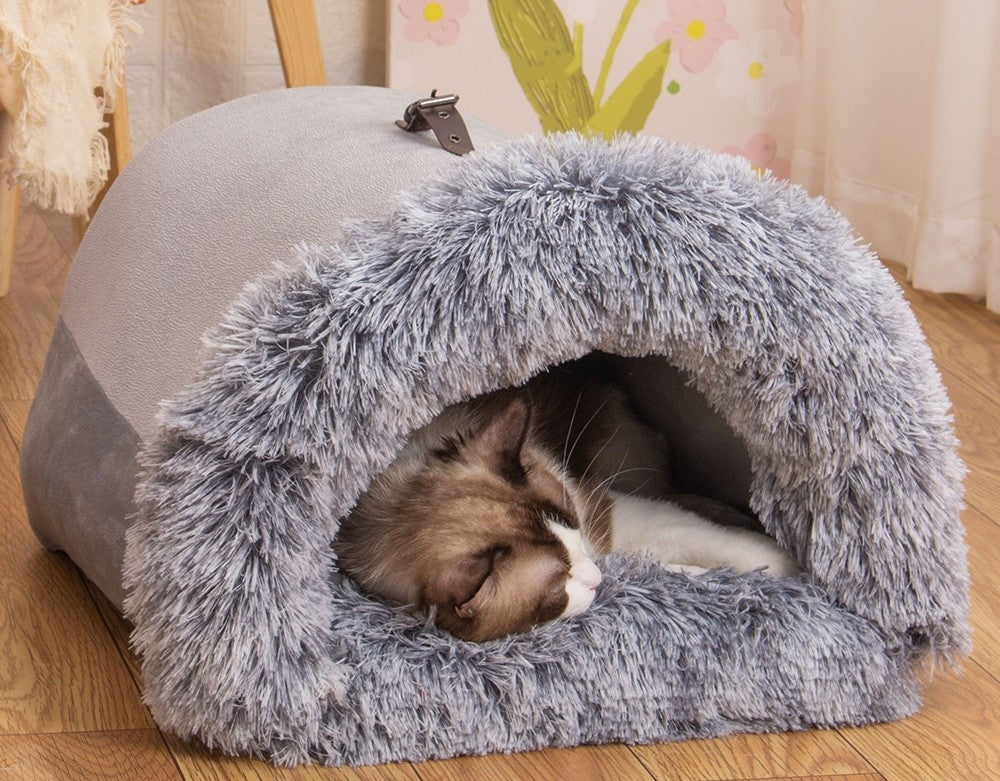 Ultimate Comfort - This cat or small dog house is made of soft materials and it semi-enclosed