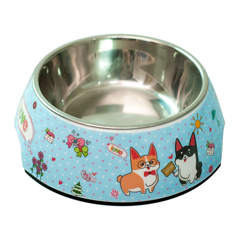 Stylish Pet Bowl with a Stainless Steel Inner Bowl