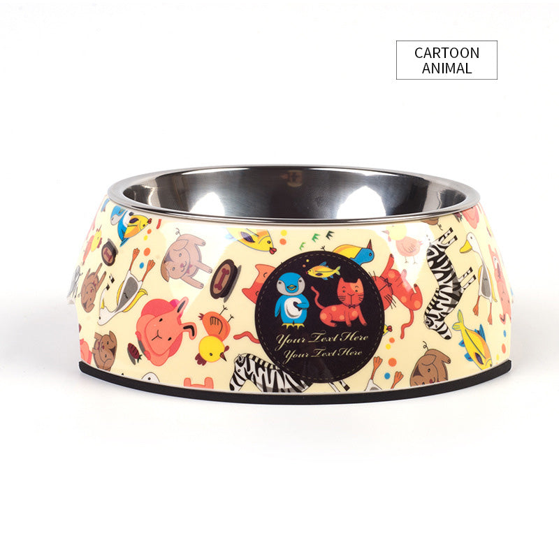 Stylish Pet Bowl with a Stainless Steel Inner Bowl