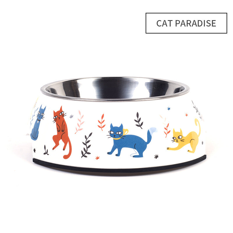 Stylish Pet Bowl with a Stainless Steel Inner Bowl