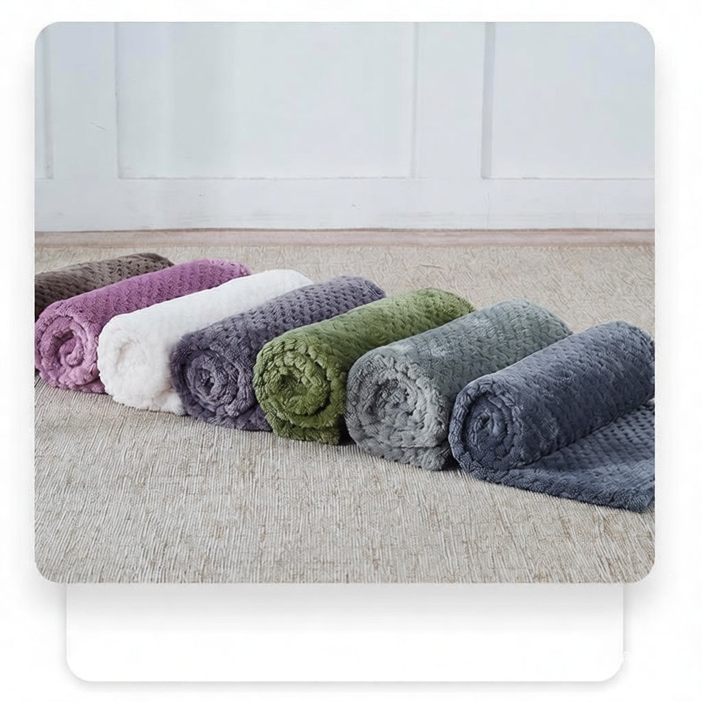 Fleece Pet Blanket / Throw - Various Sizes & Colours