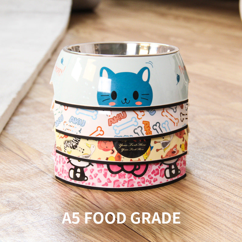 Stylish Pet Bowl with a Stainless Steel Inner Bowl