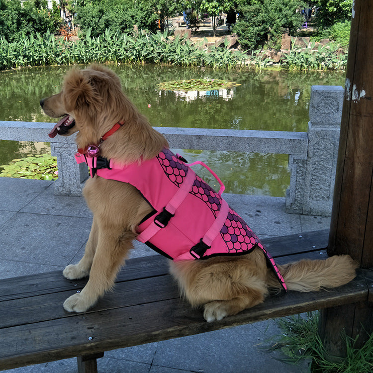 Dog Life Jacket Buoyancy Aid - Adjustable Vest Pet Swimming Aid