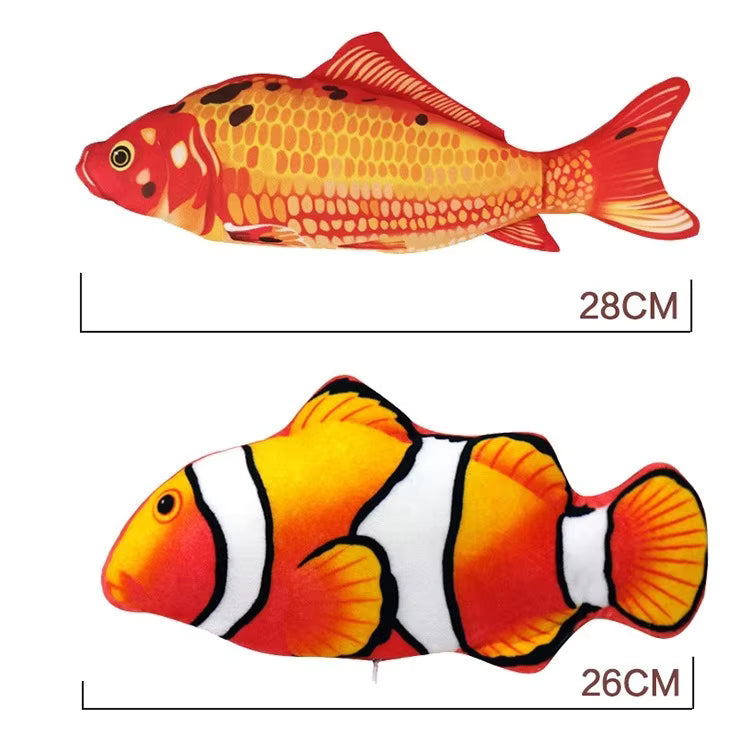 Interactive Moving Fish Cat Toy - Simulates real fish movements