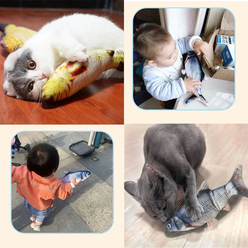 Interactive Moving Fish Cat Toy - Simulates real fish movements