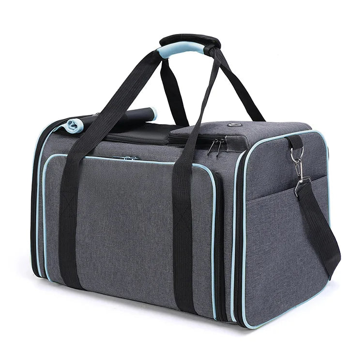 Expandable Pet Carrier - Soft Sided Dog or Cat Carrier Bag