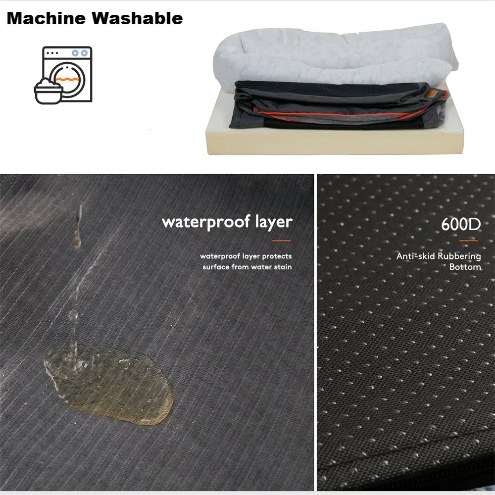 Large Jumbo Orthopaedic Memory Foam Dog Bed  - Washable Removable Cover