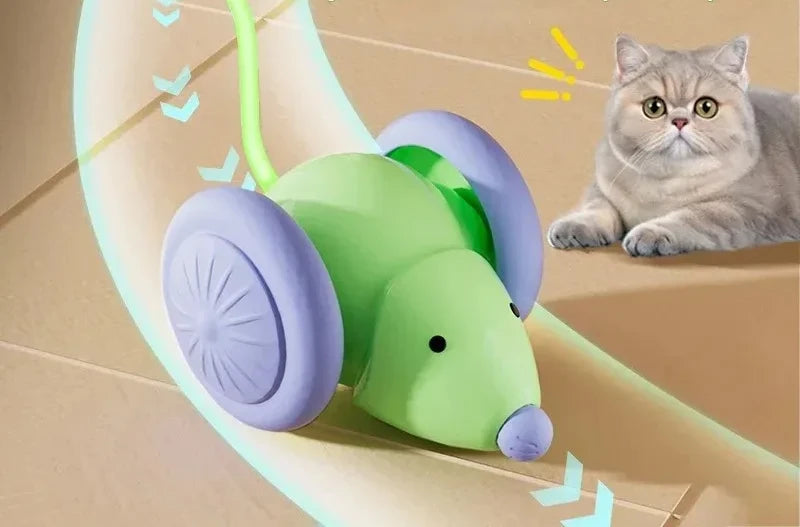 Electric Mouse Pet toys Interactive Cat Toy - Automatically Teases your Cat - Intelligent Obstacle Avoidance - Rechargeable Pet Products
