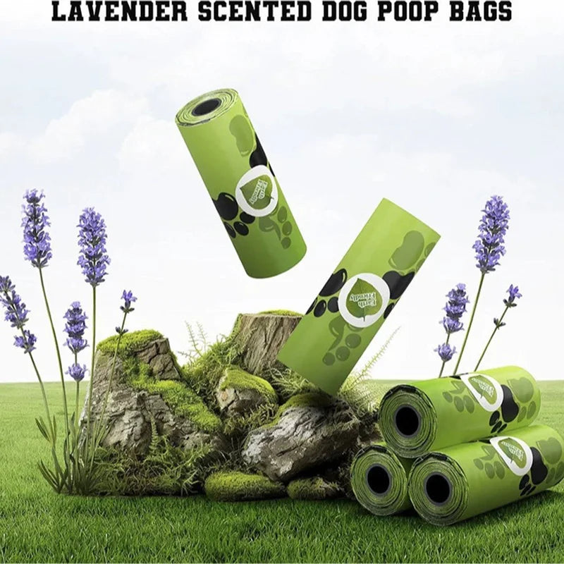 Biodegradable Dog Poop Bags - Biobased Degradable Scented Poo Bags Bio Degradable