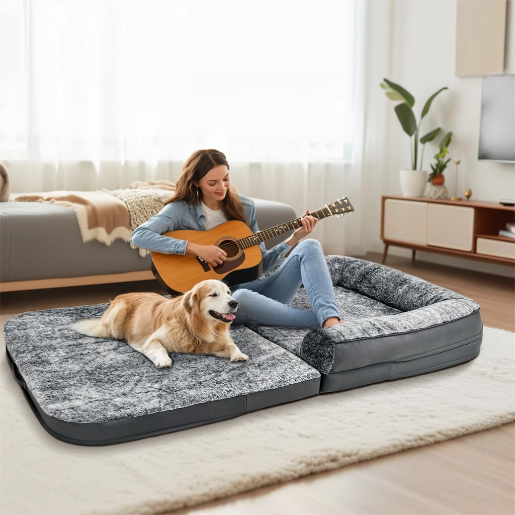 Giant Foldable Dog Bed and Sofa - Just add Cuddles