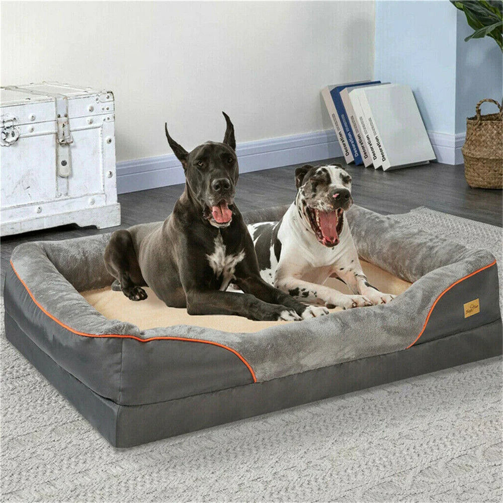 Large Jumbo Orthopaedic Memory Foam Dog Bed  - Washable Removable Cover