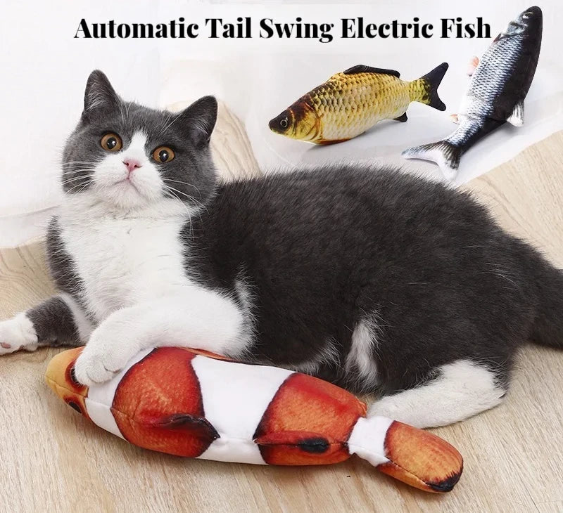 Interactive Moving Fish Cat Toy - Simulates real fish movements