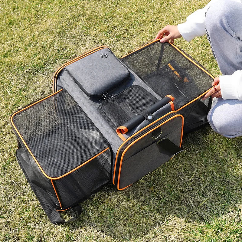 Expandable Pet Carrier - Soft Sided Dog or Cat Carrier Bag