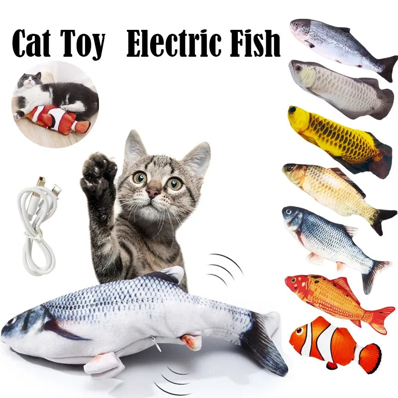 Interactive Moving Fish Cat Toy - Simulates real fish movements