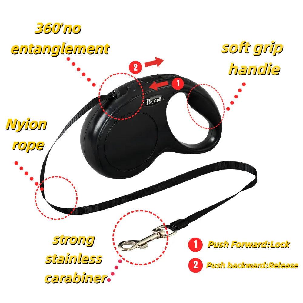 Retractable Pet Leash - Pet Lead 3M or 5M