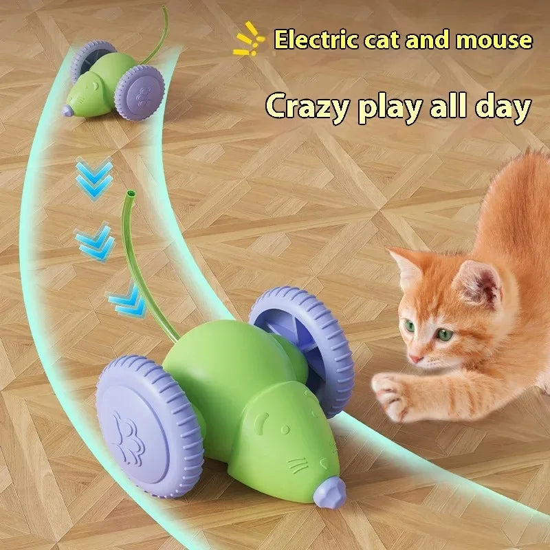 Electric Mouse Pet toys Interactive Cat Toy - Automatically Teases your Cat - Intelligent Obstacle Avoidance - Rechargeable Pet Products