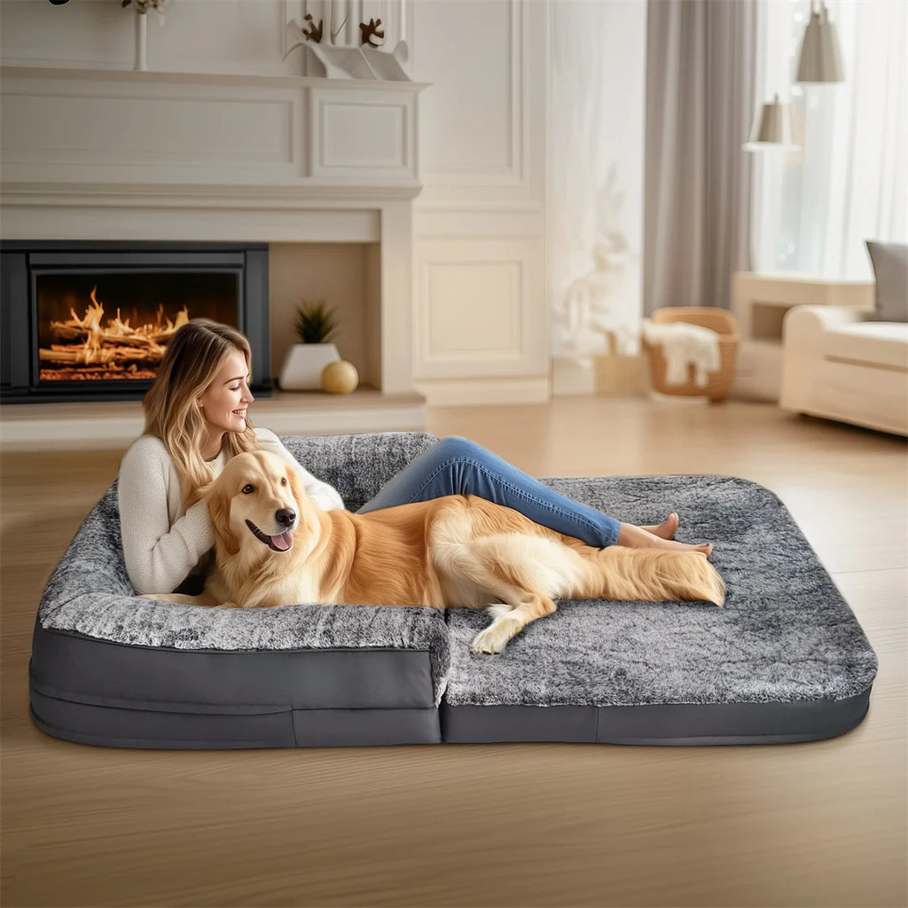 Giant Foldable Dog Bed and Sofa - Just add Cuddles