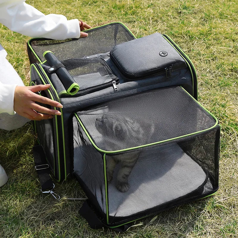 Expandable Pet Carrier - Soft Sided Dog or Cat Carrier Bag