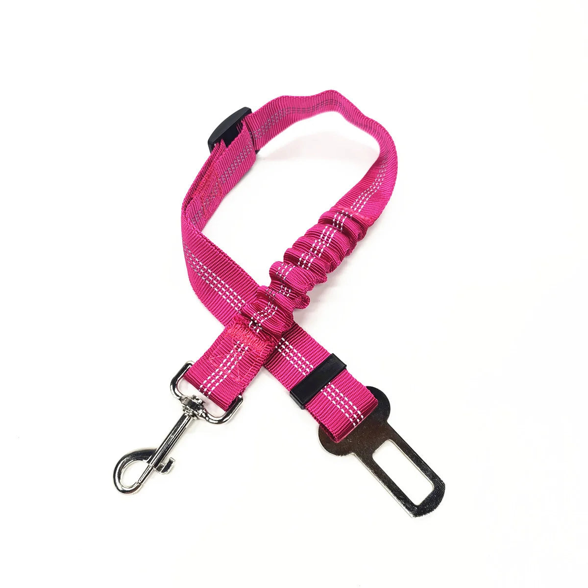 Pet Car Seat Belt - Shock absorbing Adjustable Lead with Buckle Clip