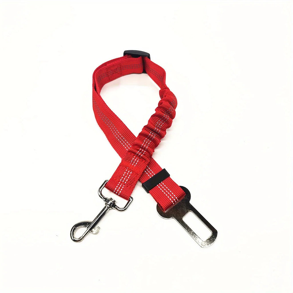 Pet Car Seat Belt - Shock absorbing Adjustable Lead with Buckle Clip
