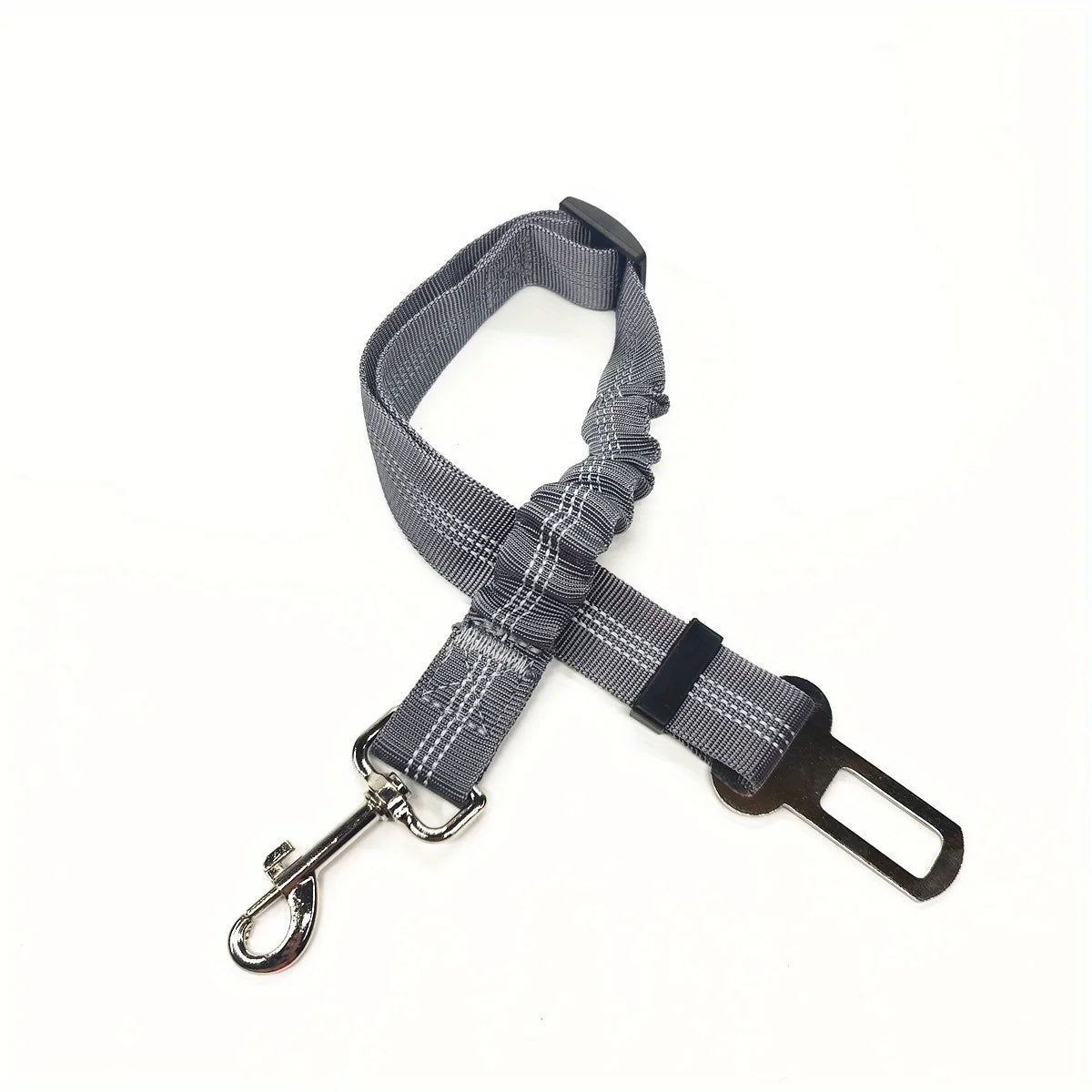 Pet Car Seat Belt - Shock absorbing Adjustable Lead with Buckle Clip