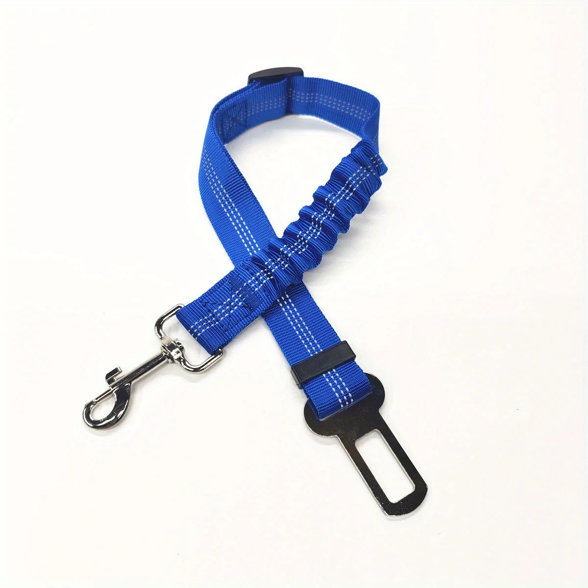 Pet Car Seat Belt - Shock absorbing Adjustable Lead with Buckle Clip