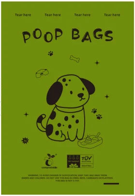 Certified Compostable - 100% Biodegradable Poop Bags - Eco-Friendly Plant Based Extra Thick Dog Poop Bags