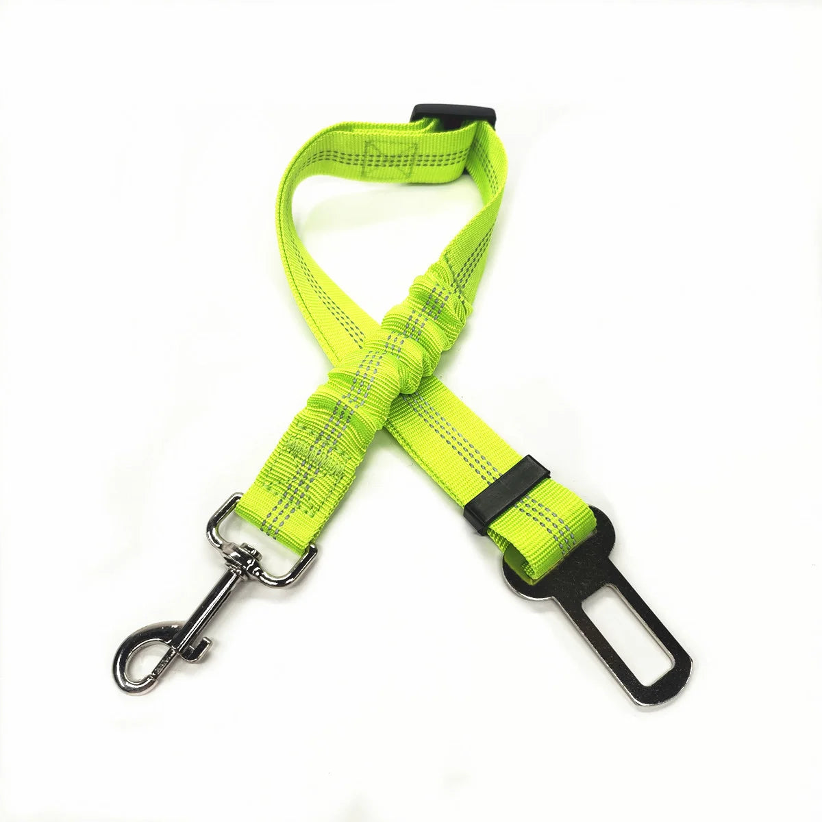 Pet Car Seat Belt - Shock absorbing Adjustable Lead with Buckle Clip