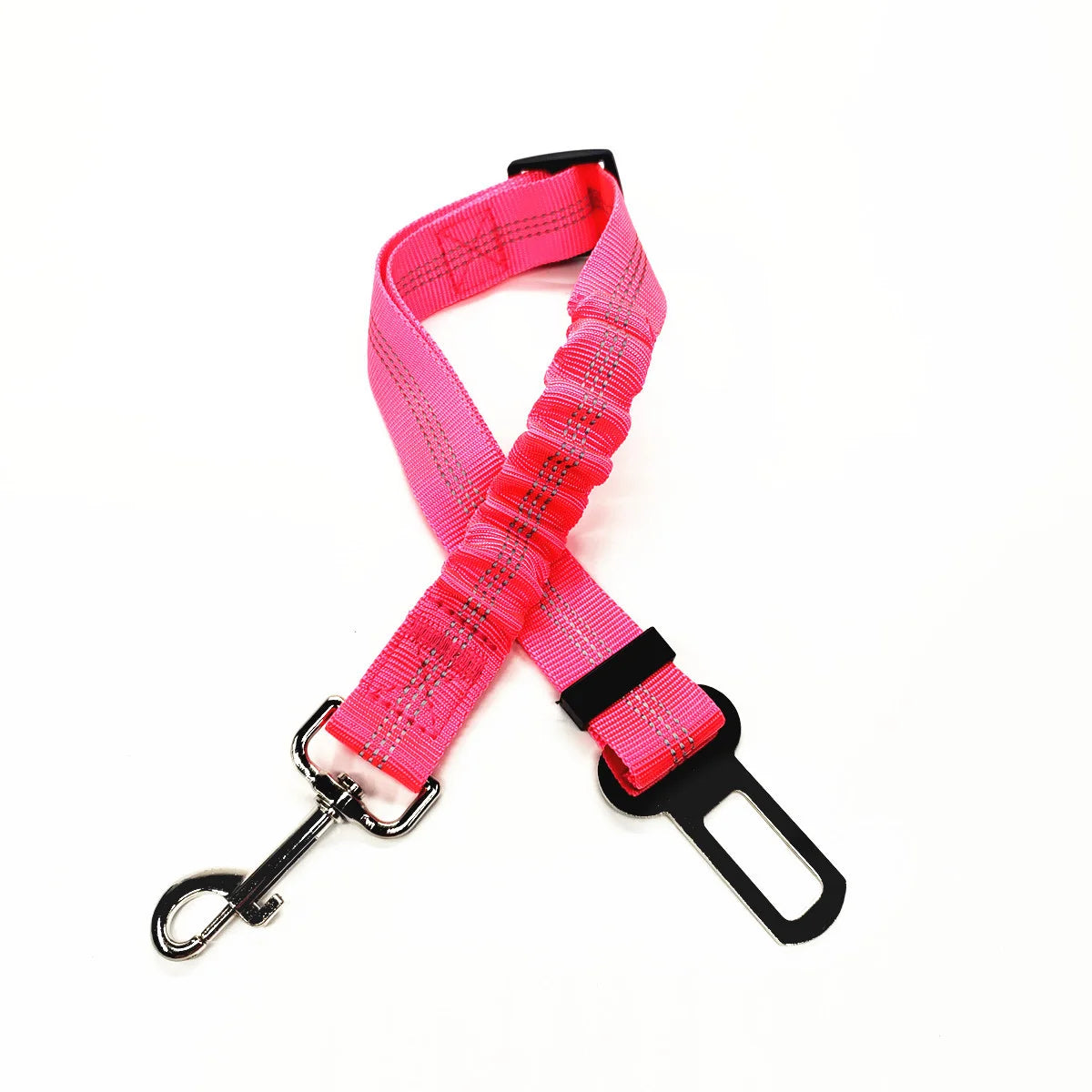 Pet Car Seat Belt - Shock absorbing Adjustable Lead with Buckle Clip