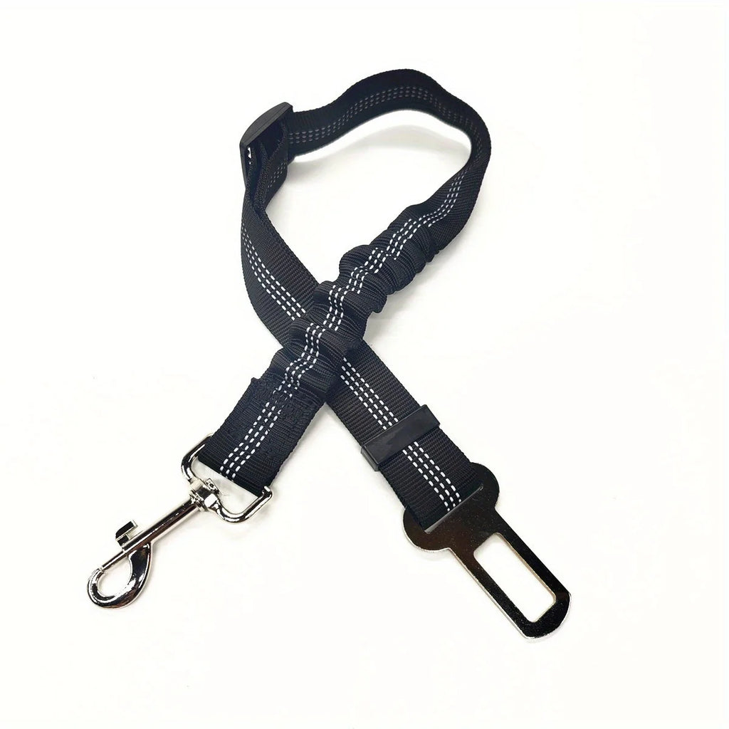 Pet Car Seat Belt - Shock absorbing Adjustable Lead with Buckle Clip