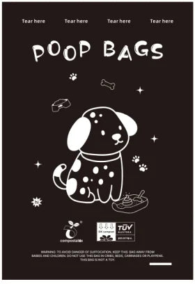Certified Compostable - 100% Biodegradable Poop Bags - Eco-Friendly Plant Based Extra Thick Dog Poop Bags